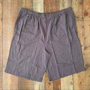 King size men’s big and tall plus size gray knit shorts - 3XL